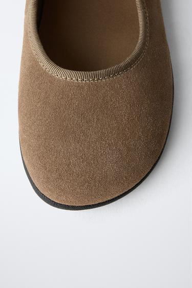 LEATHER BAREFOOT BALLERINAS - Brown by Zara - Image 3