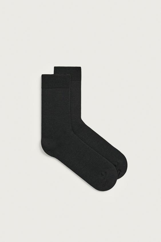 CALCETINES ESTRUCTURA LIGERA PACK 2 - Negro de Zara - Imagen 0