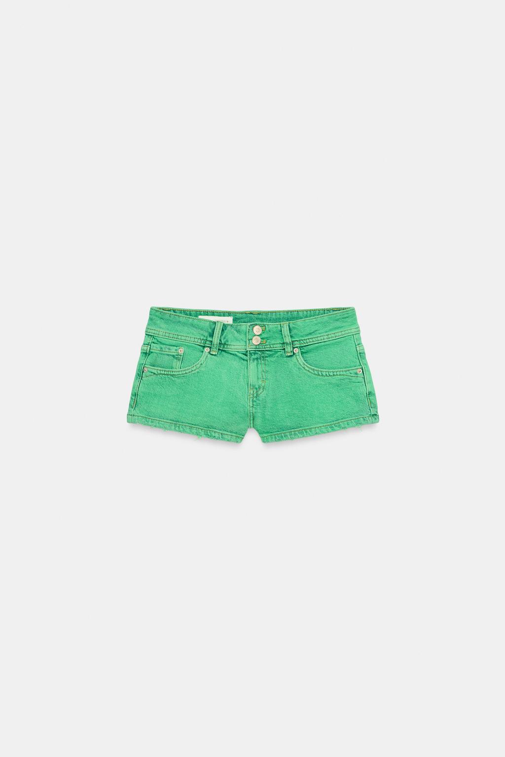 TRF LOW-RISE DENIM MINI SHORTS