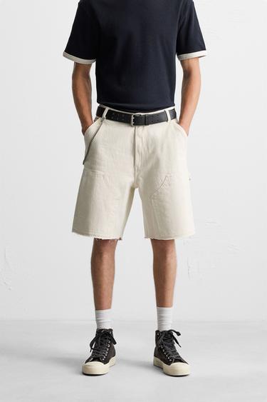 CARPENTER POCKET BERMUDA SHORTS - Oyster-white by Zara - Image 1