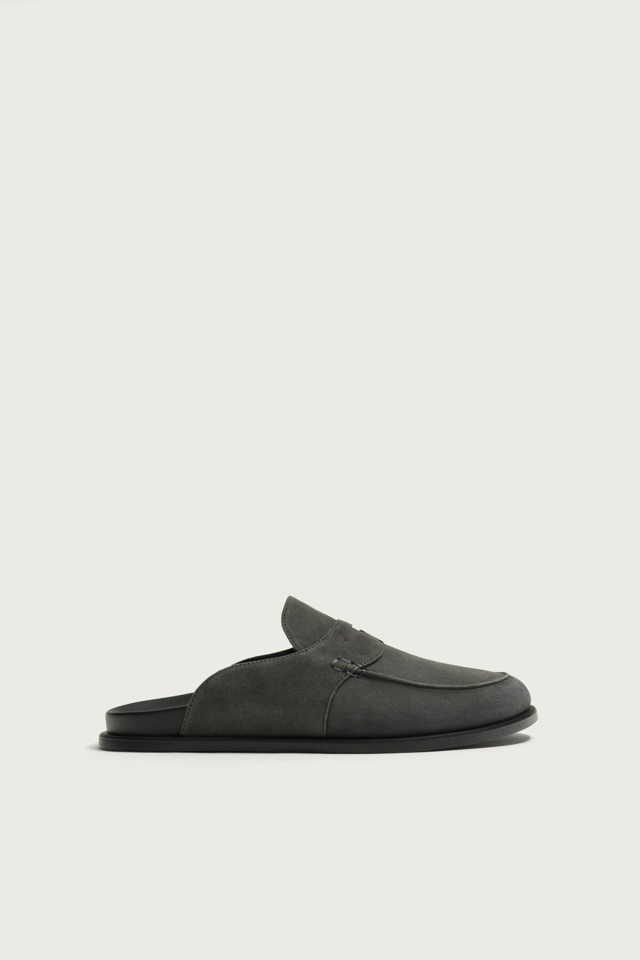 SPLIT LEATHER CLOGS - Beige | ZARA United States
