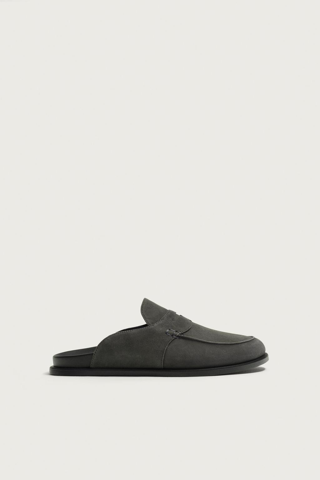 LEATHER LOAFER CLOGS