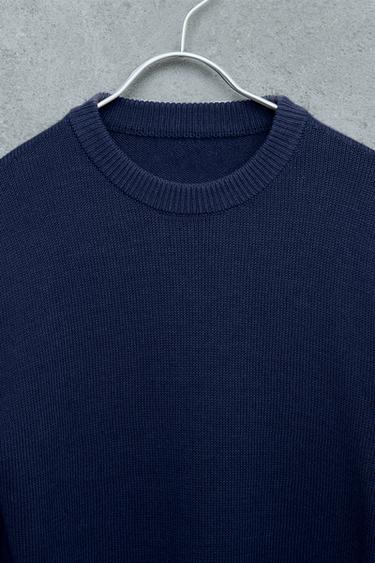 STORIESZ - COTTON AND LINEN KNIT JUMPER - Bluish by Zara - Image 1