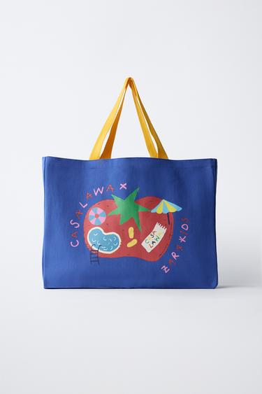 CASA LAWA X ZARA KIDS PRINTED TOTE BAG - Blue by Zara