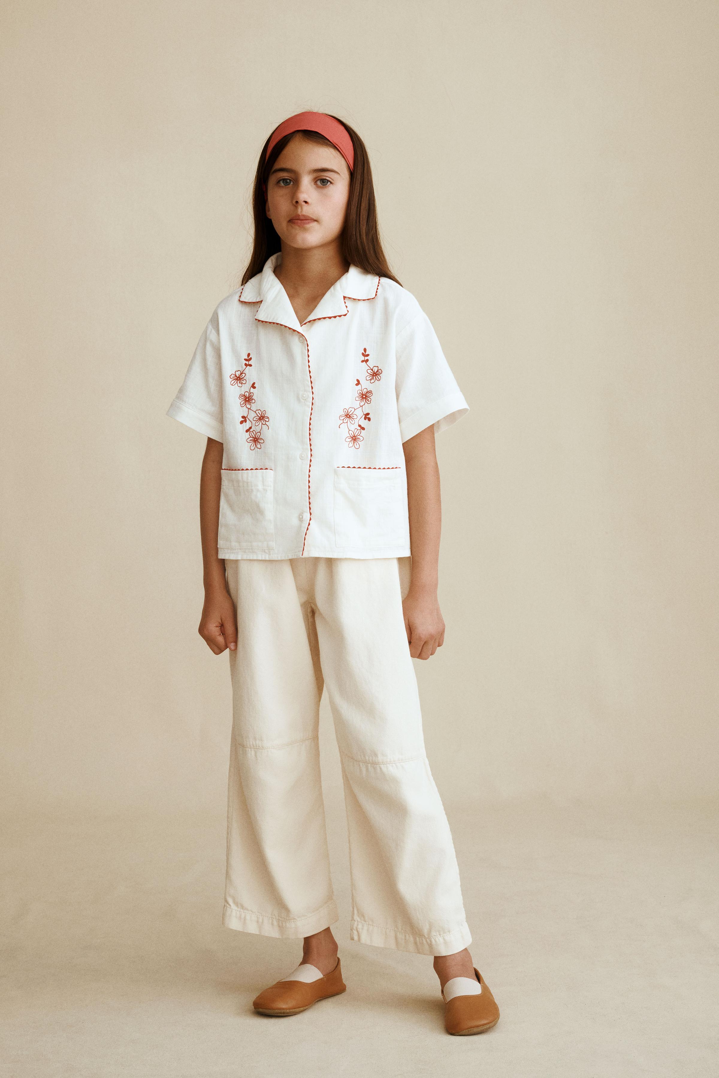 Детские рубашки Zara EMBROIDERED SHIRT CREATED BY CARAMEL LONDON X