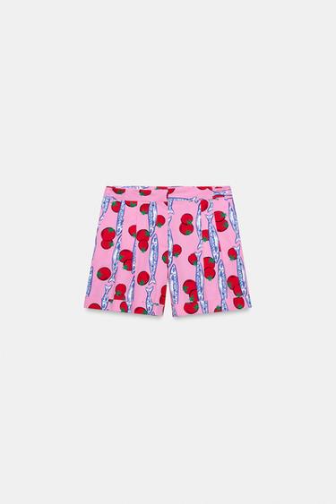 PRINTED BERMUDA SHORTS WITH DARTS - Multicoloured by Zara - Image 5