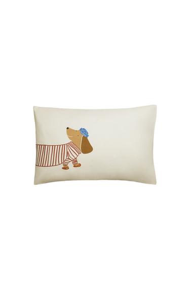 Zara DOGGY COT PILLOWCASE - 米色