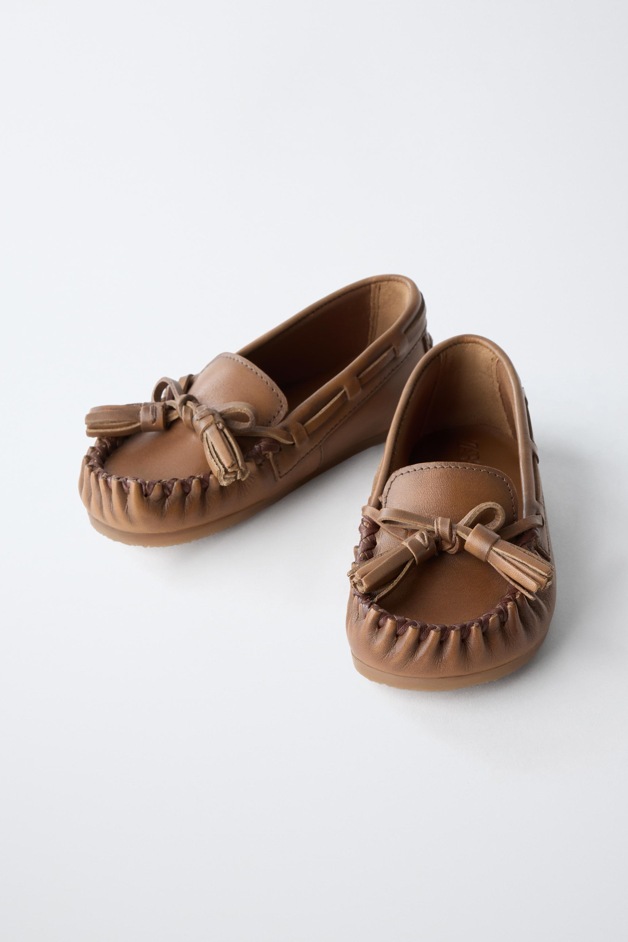 MOCASSINS À NŒUD EN CUIR