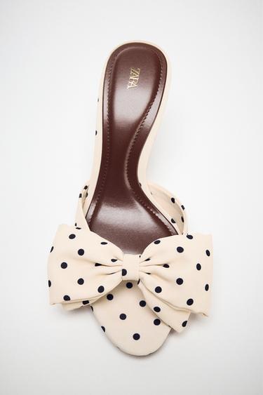 SANDALIA ESTAMPADO LUNARES LAZO - Multicolor de Zara