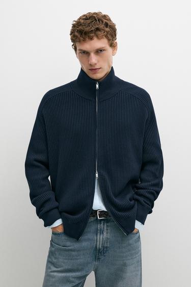Zara 100% cotton ribbed knit cardigan - 452