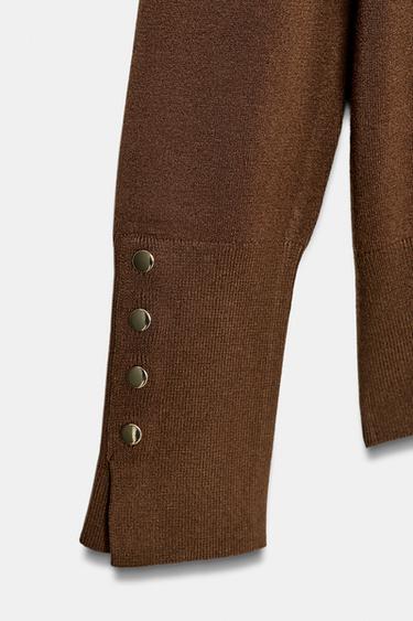 JERSEY BÁSICO PUNTO LISO - Chocolate de Zara