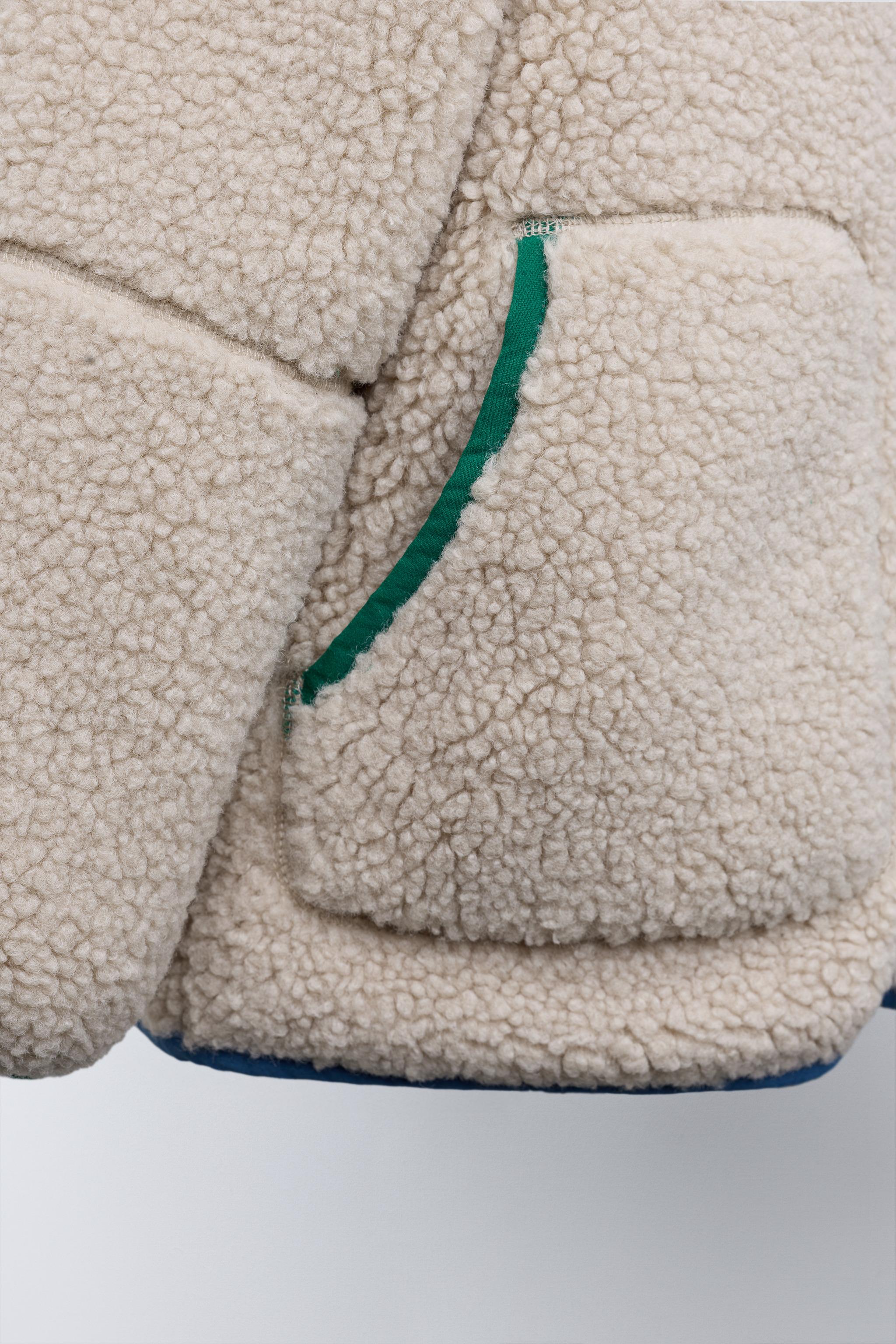 CONTRAST PIPING FLEECE HOODIE JACKET