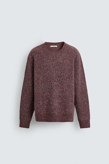 PURL KNIT JUMPER - Burgundy by Zara