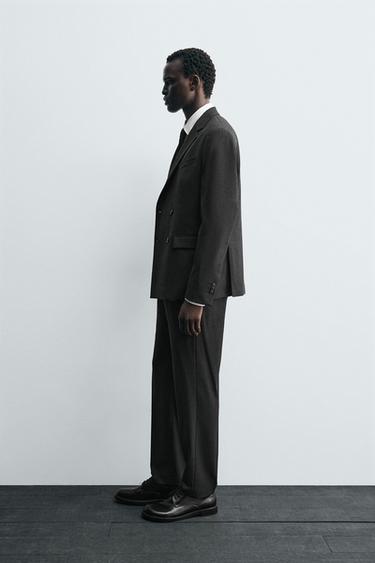 SLIM FIT SUIT TROUSERS - Anthracite Grey by Zara - Image 3