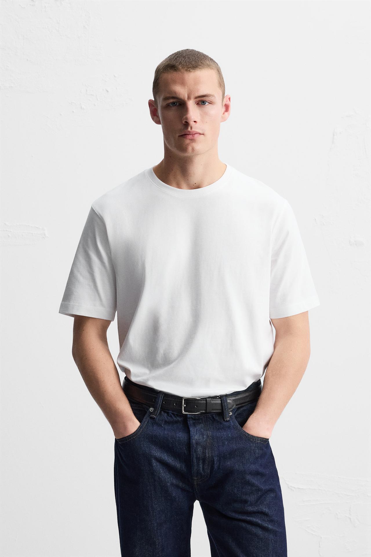 BASIC MEDIUM WEIGHT T-SHIRT - White by Zara