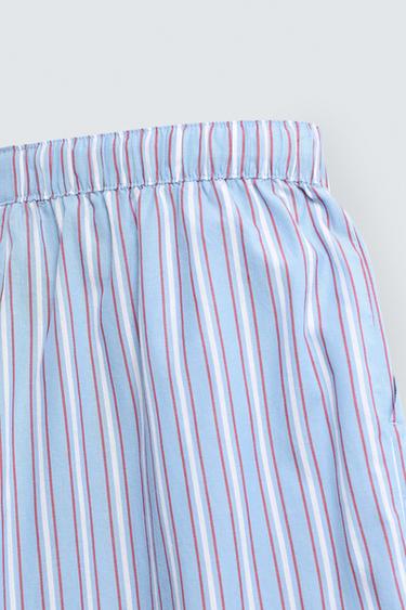 PANTALON OVERSIZE FIT RAYURES - Bleu ciel de Zara - Image 8