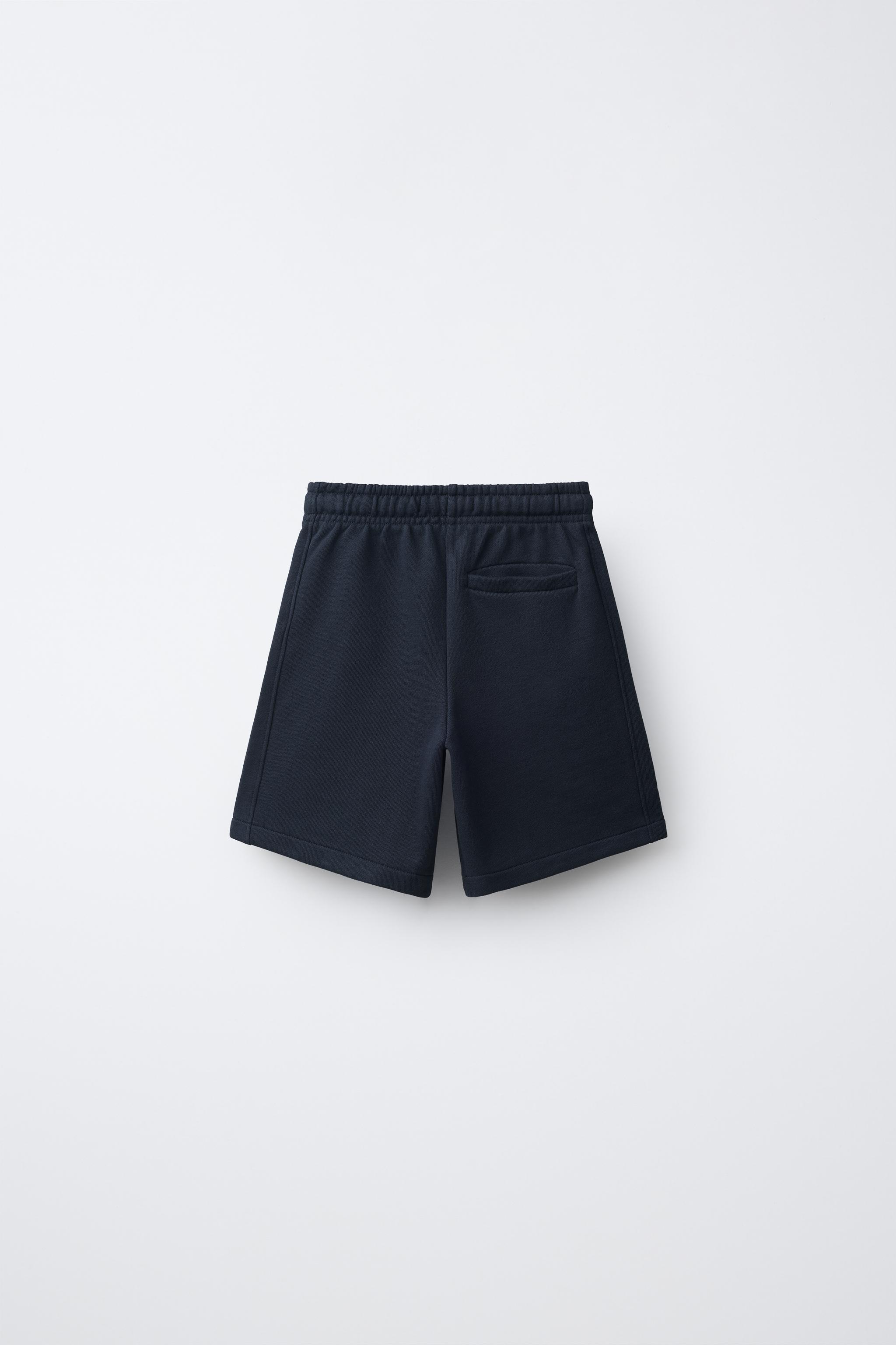 TEXT-PRINT JOGGER BERMUDA SHORTS