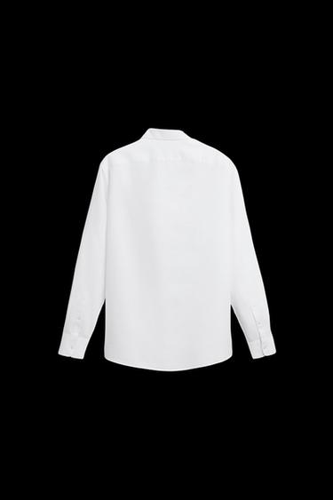 Zara EASY CARE TEXTURED SHIRT - White