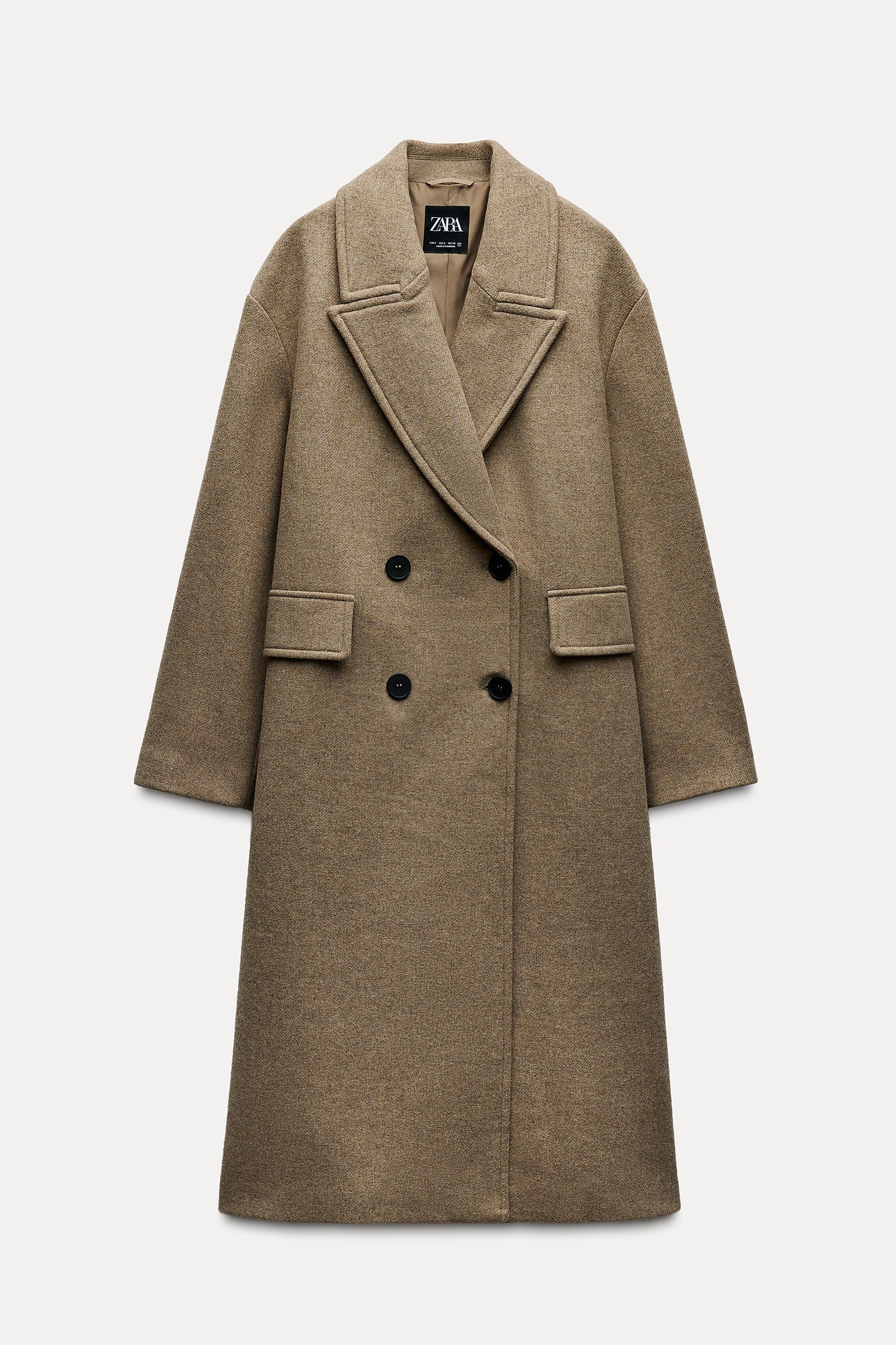 WOOL BLEND OVERSIZED COAT - Black | ZARA United States