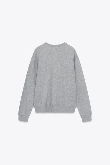 RUSTIC RIB SWEATSHIRT - Grey marl by Zara - Image 4