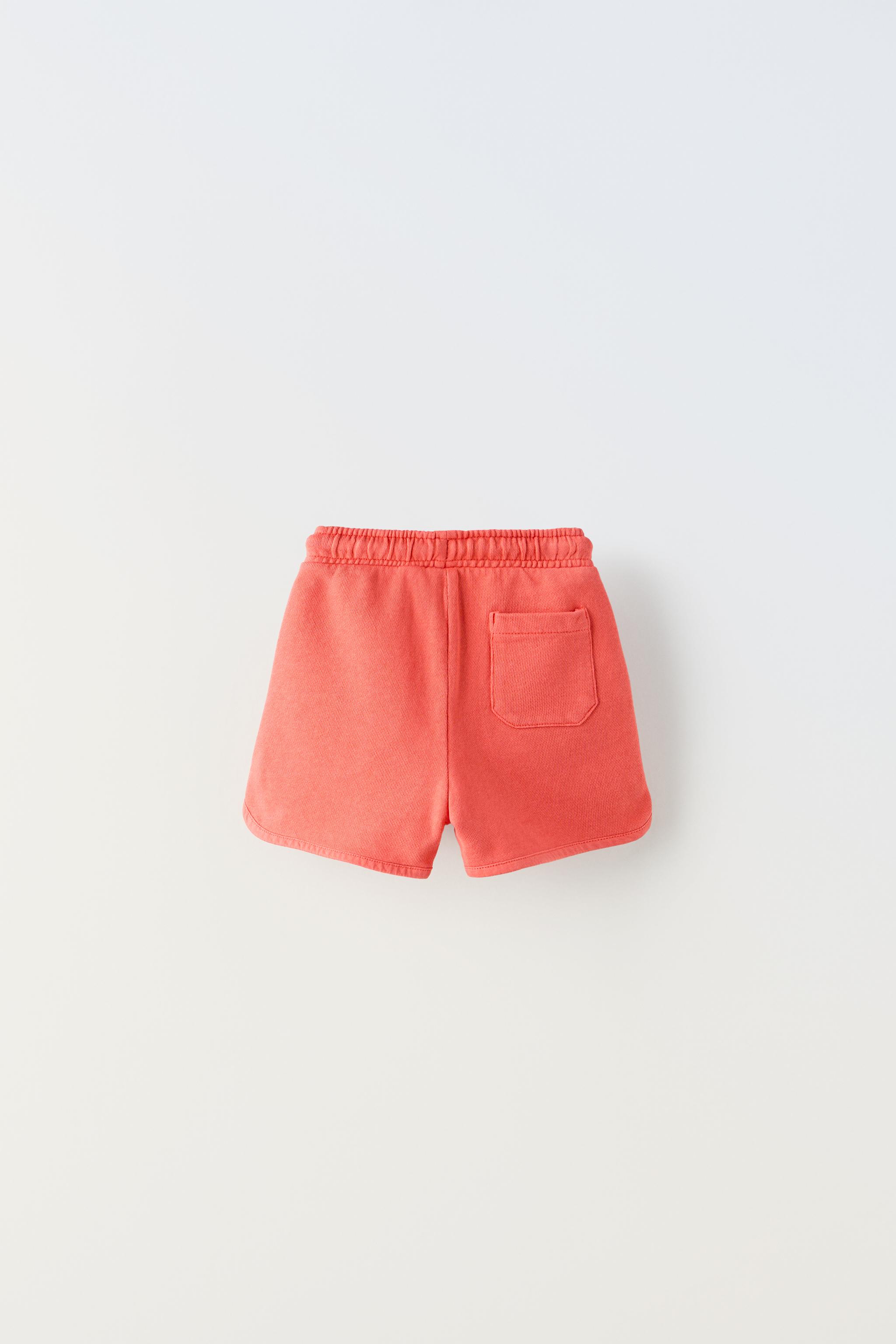 EMBROIDERED TEXT PIPED SHORTS