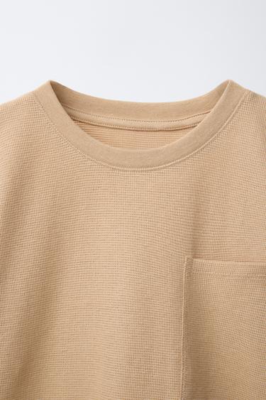 AGES 6-14/ PLAIN TEXTURED PYJAMAS - Caramel by Zara - Image 3