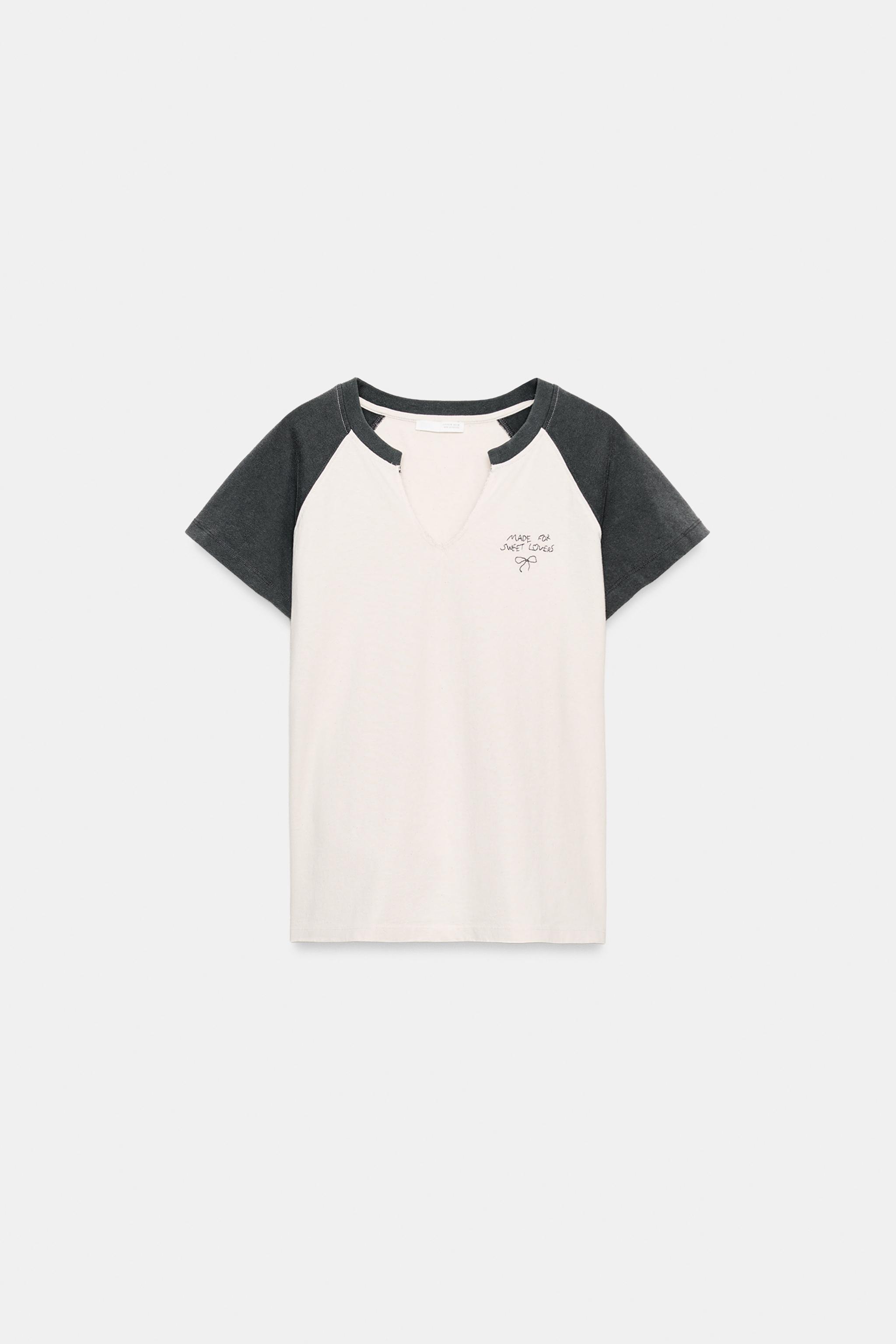 WASHED RAGLAN SLEEVE T-SHIRT