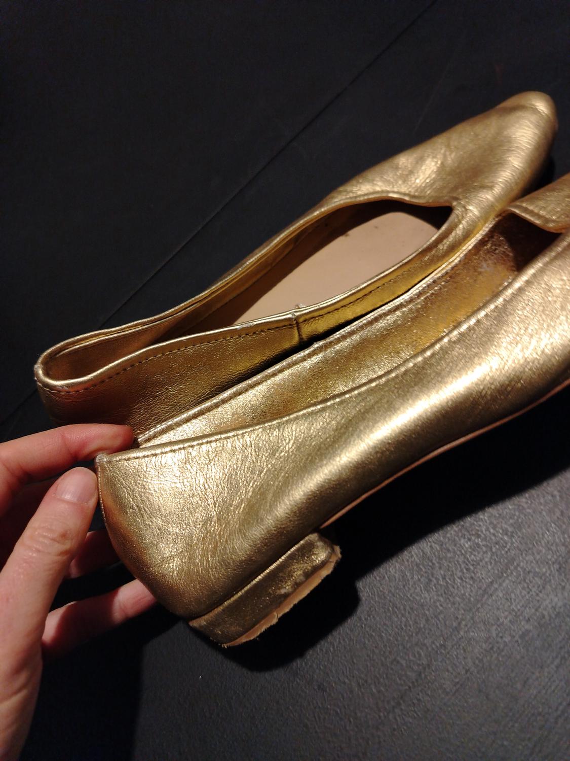 METALLIC LEATHER BALLET FLATS - Image 3