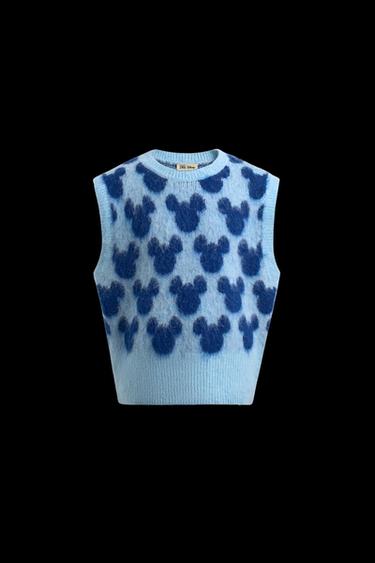 MICKEY SILHOUETTE KNIT VEST HARRY LAMBERT FOR ZARA X DISNEY - Blue / Indigo by Zara - Image 0