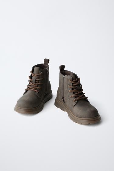 LACE-UP BOOTS - Brown by Zara - Image 3