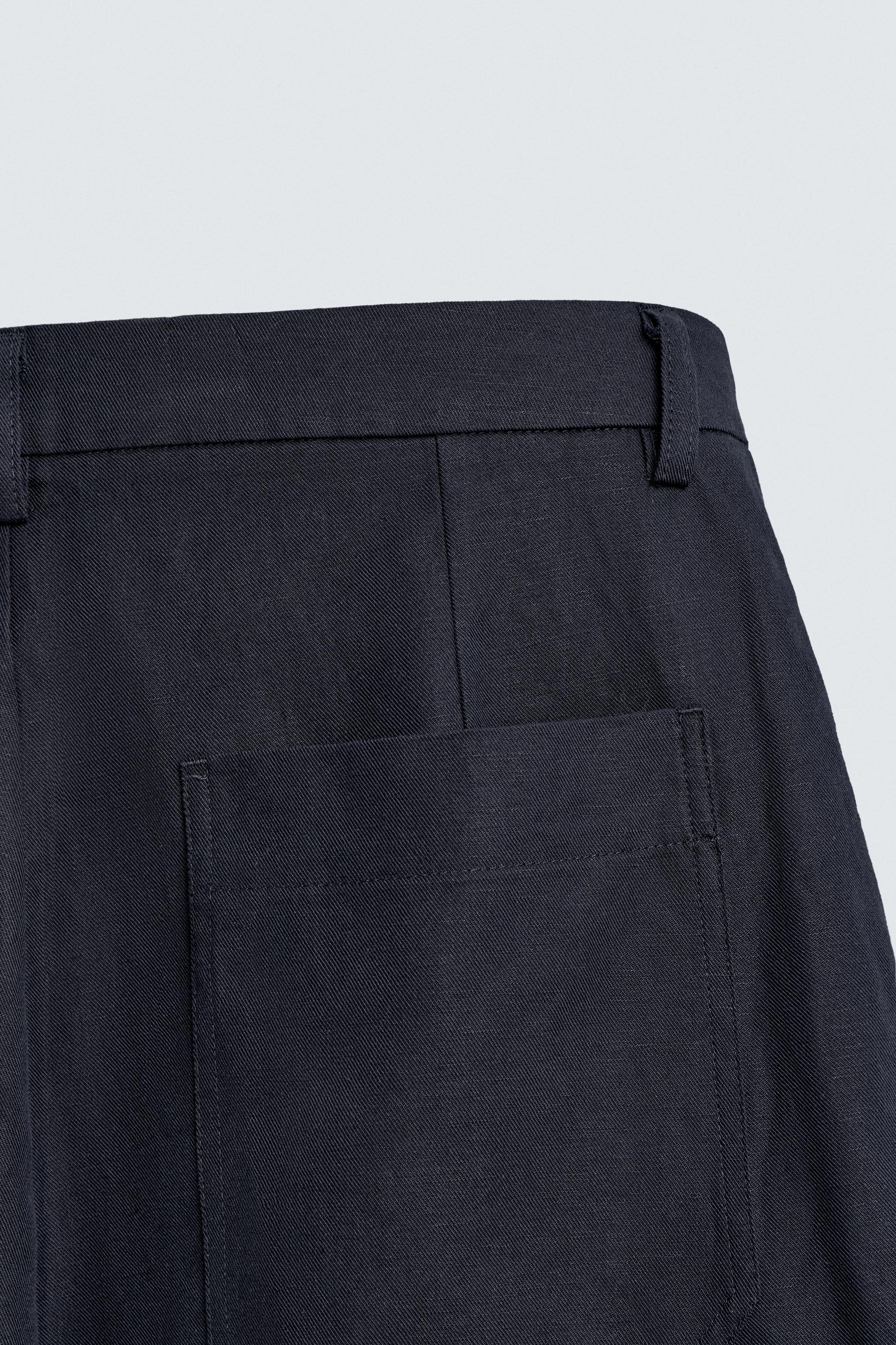 RELAXED FIT COTTON - LINEN PANTS
