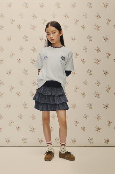 EMBROIDERED AND SLOGAN T-SHIRT - white by Zara