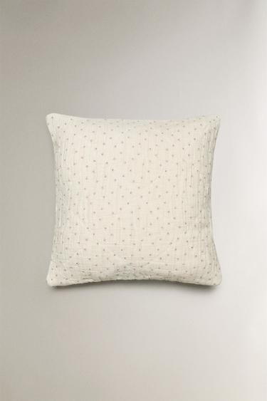 CHILDREN'S FLORAL MUSLIN CUSHION COVER - Pink by Zara