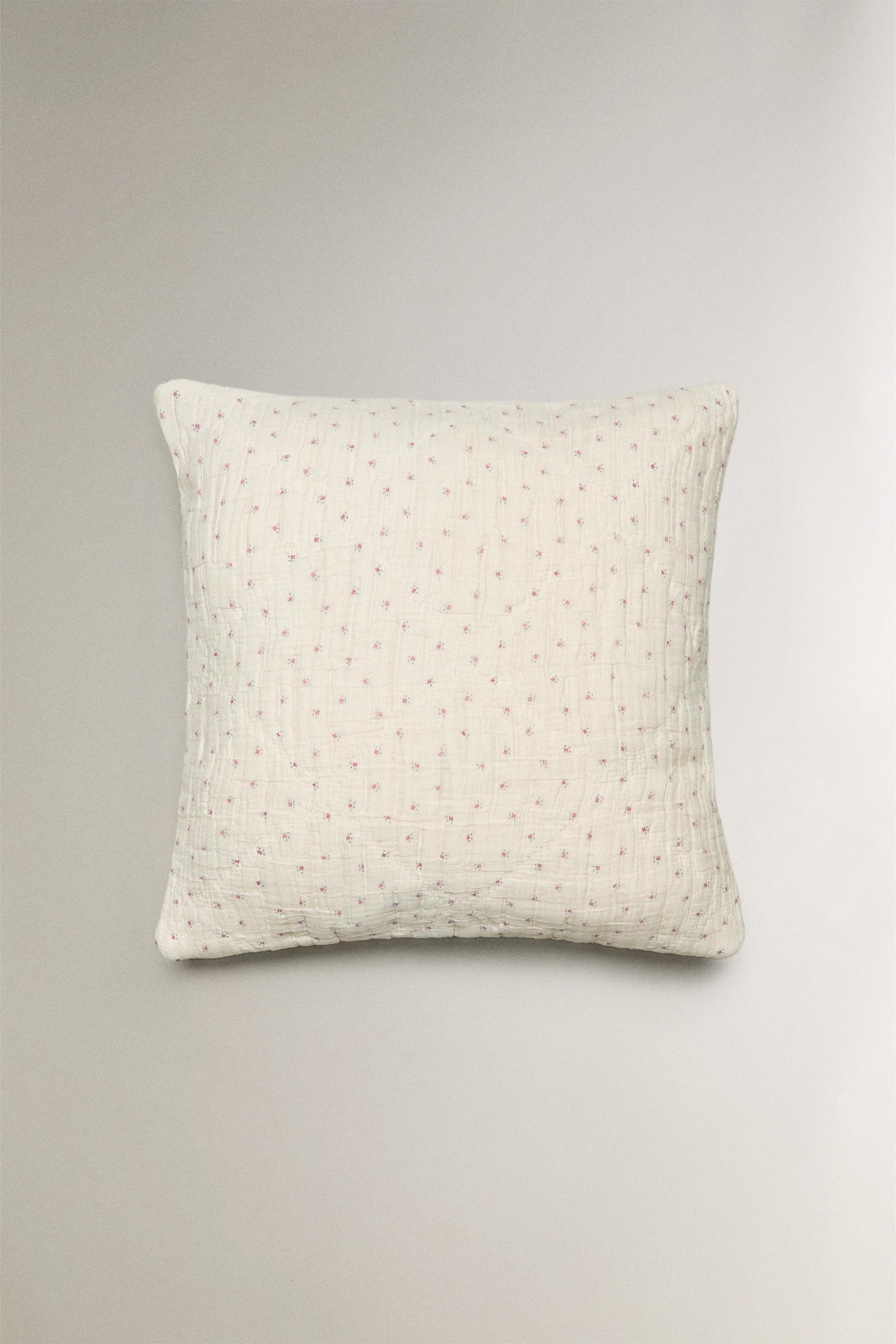 HOUSSE DE COUSSIN ENFANT GAZE FLORALE