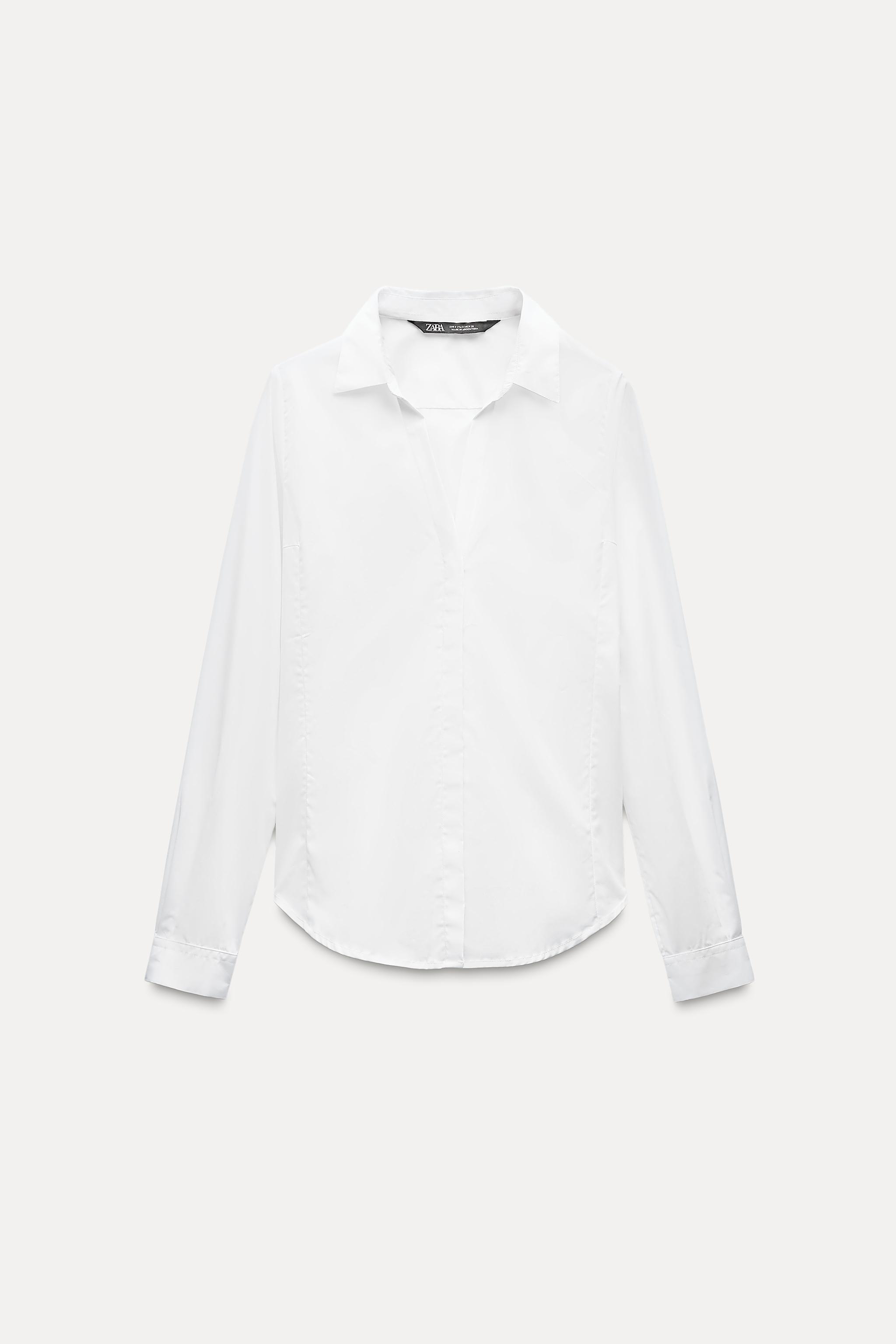 Zara mujer blusas blancas sale