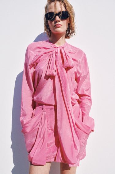 ZW COLLECTION CARGO MINI SKIRT - Bubble gum by Zara