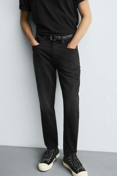 SLIM FIT CROPPED JEANS - Black by Zara - Image 4