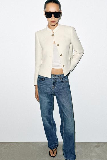 BLAZER CORTA ESTRUCTURA - Crudo de Zara