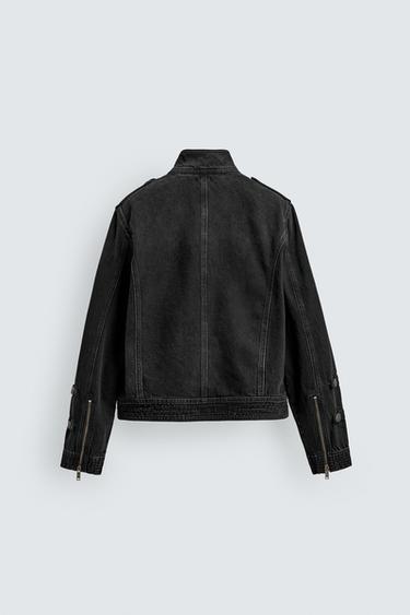 VESTE EN DENIM AVEC BRANDENBOURGS ET BOUTONS - Charbon de Zara - Image 10