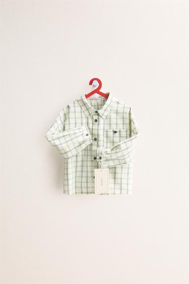 ZARA TIMELESS - 체크 포켓 셔츠 - Zara 크림