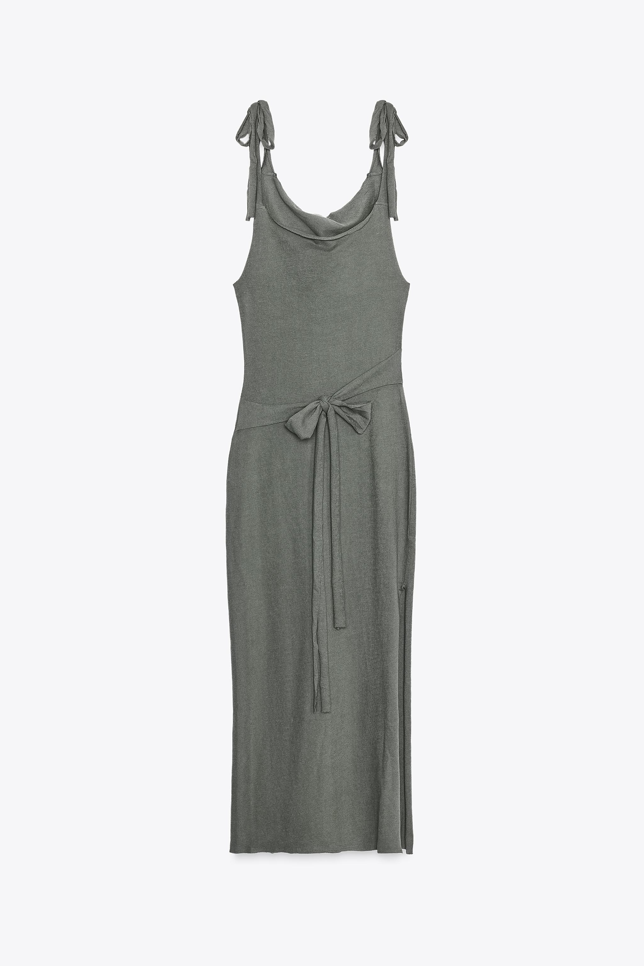 BELTED TIE DRESS
