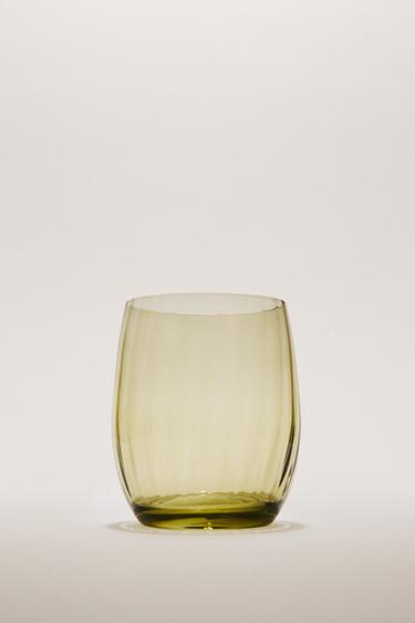 VASO CRISTALIN EFECTO ÓPTICO - Verde de Zara