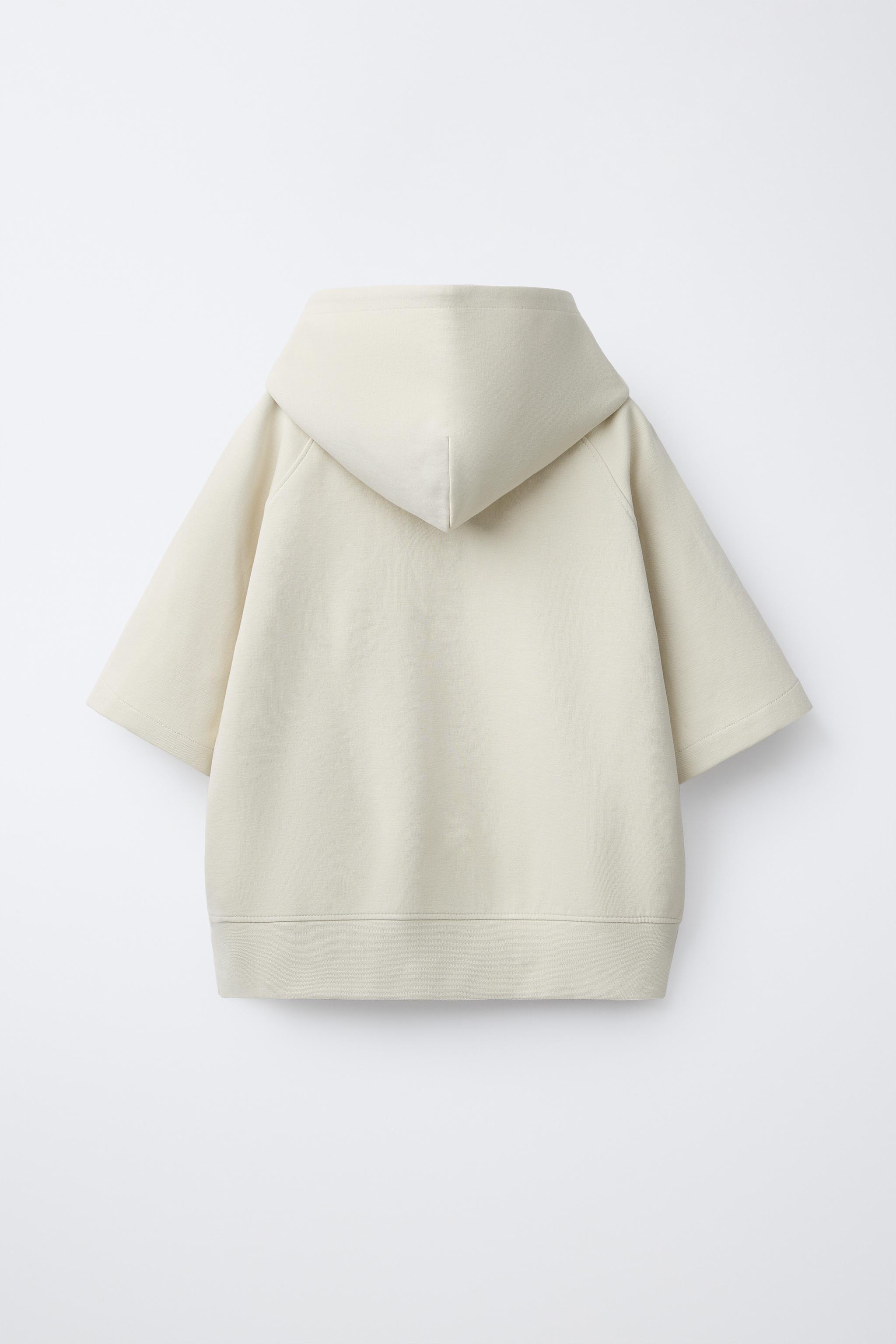 HOODIE AND INTERLOCK BERMUDA SET - Mid-ecru | ZARA United States