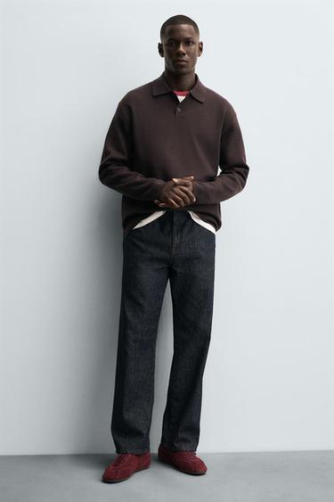 CHAUSSURES EN CUIR À SEMELLE ULTRAFINE - Bordeaux de Zara - Image 1