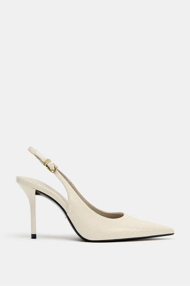 ZAPATO DESTALONADO RELIEVE - Blanco Crudo de Zara