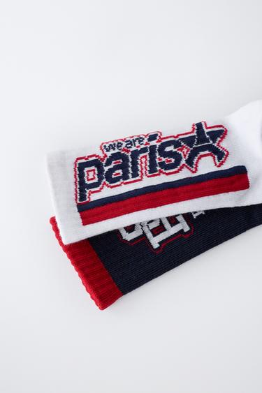 LOT DE DEUX CHAUSSETTES MONTANTES PSG ® - Bleu de Zara - Image 2