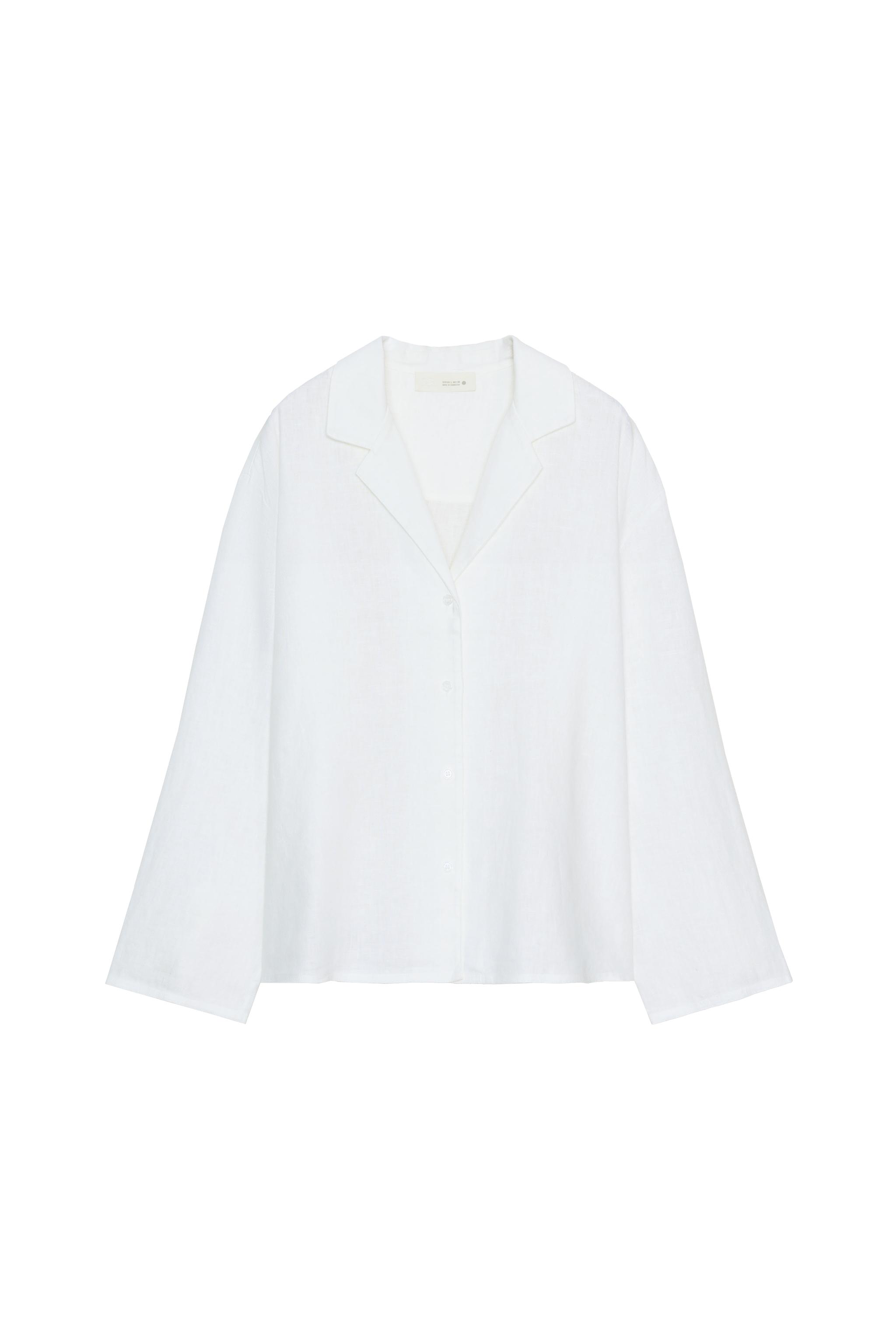 CAMISA DE LINHO 100% ZW COLLECTION - Branco | ZARA Brasil