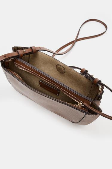 DOUBLE POCKET CROSSBODY BAG - Dark tan by Zara - Image 6