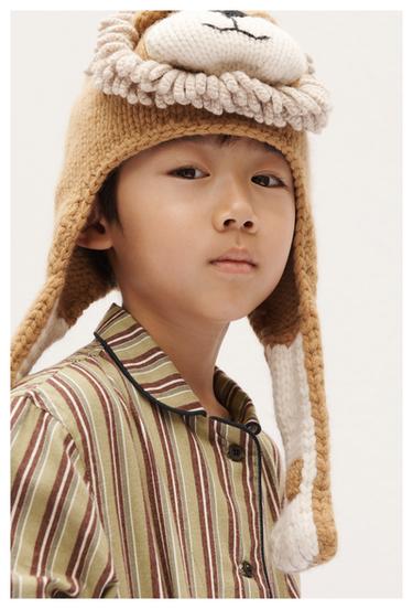 ВОВНЯНА ШАПКА-ЛЕВ LIMITED EDITION - Коричневий Zara