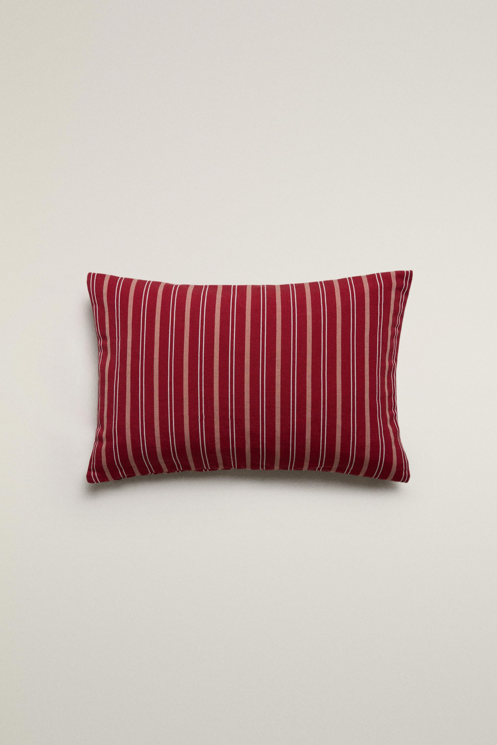 STRIPED THROW PILLOW COVER